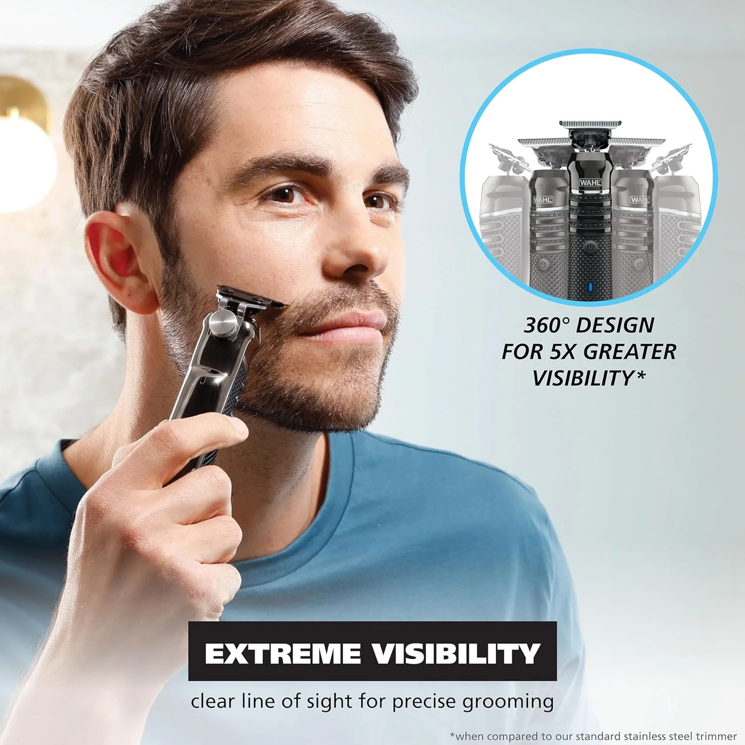 Wahl USA Pro Series High Visibility Skeleton Style Trimmer, Lithium-Ion Cordless USB Rechargeable All in One Shaving & Close Cutting Beard Trimmer for Men with Near Zero Gap Blade – 3026018 - John Pierce Auto Care