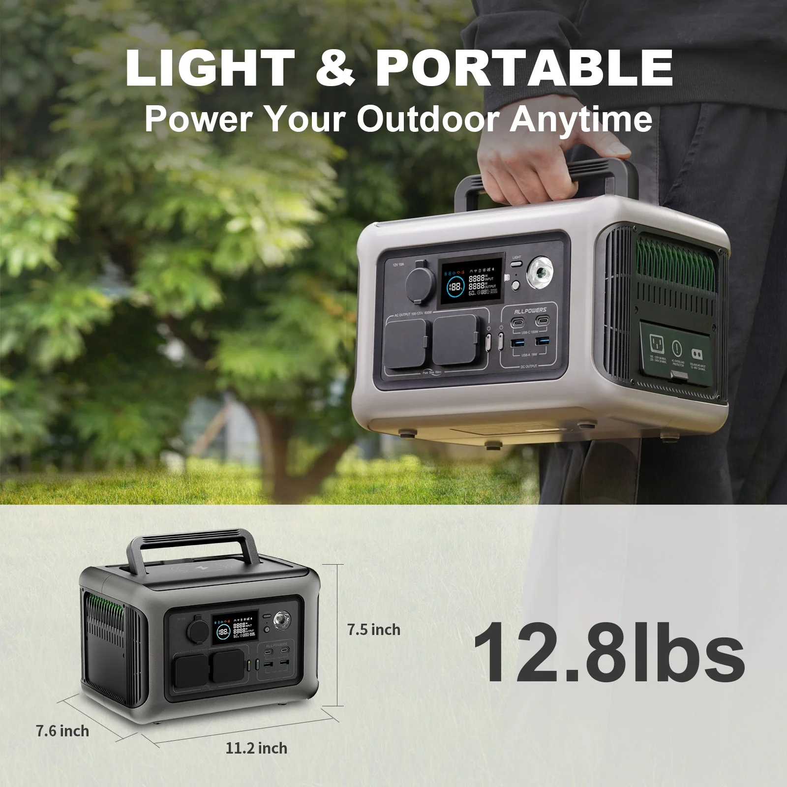 ALLPOWERS R600 600W Portable Power Station, 299Wh LiFePO4 - John Pierce Auto Care
