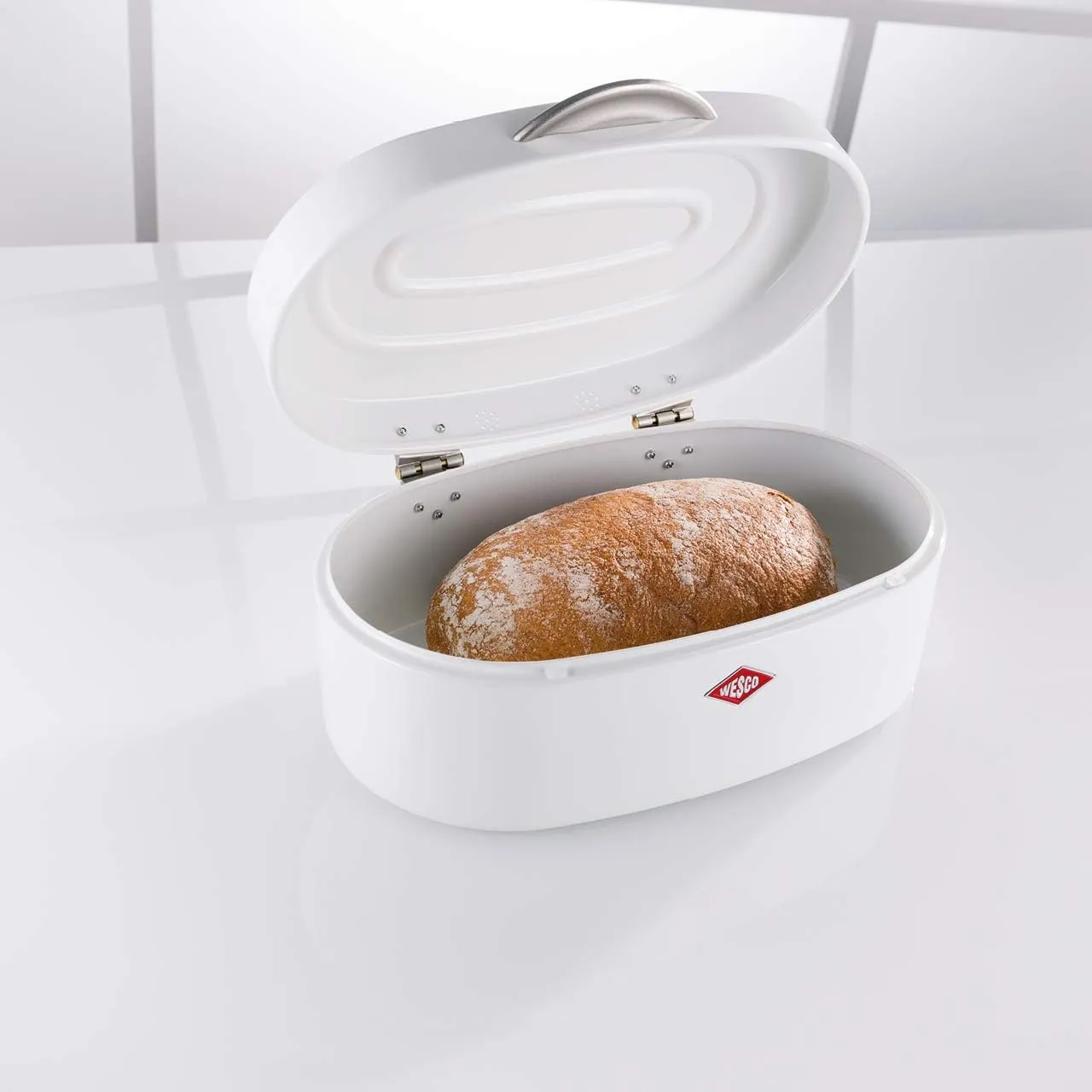 Single Breadbox Elly Steel Bread Box, Red, 32 x 19.4 x 14 cm - John Pierce Auto Care