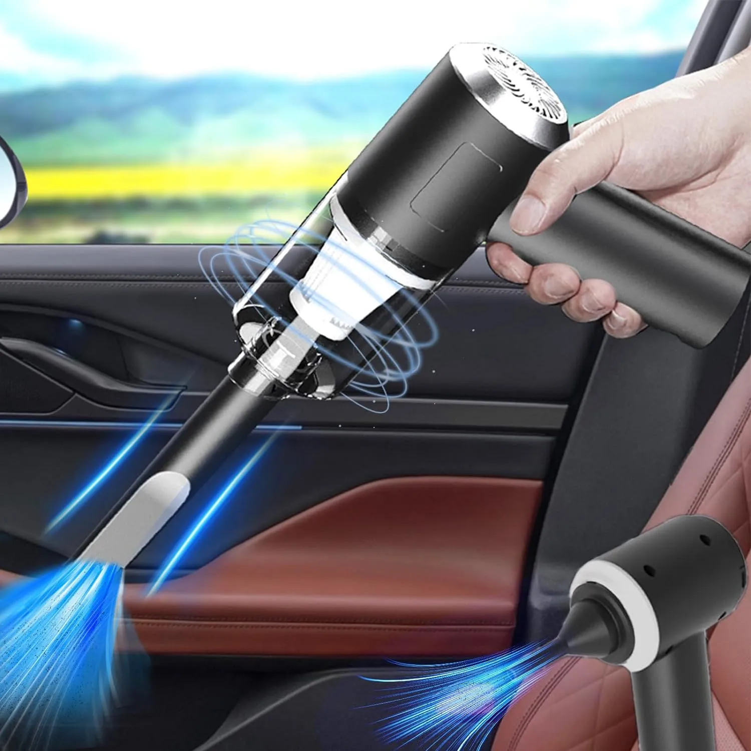 Handheld Car Vacuum 120w Powerful, portable car vacuum with cleaning cloth - John Pierce Auto Care