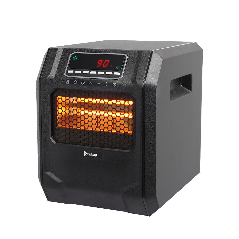 Portable Space Heater, 750W\/1500W Small Infrared Heater w\/ Remote, LED Display, 3 WorModes, Safe Electric Heater for Home Office Bedroom with Overheat Protection, 11.58��� x 9.72��� x 12���, Q6153 - John Pierce Auto Care