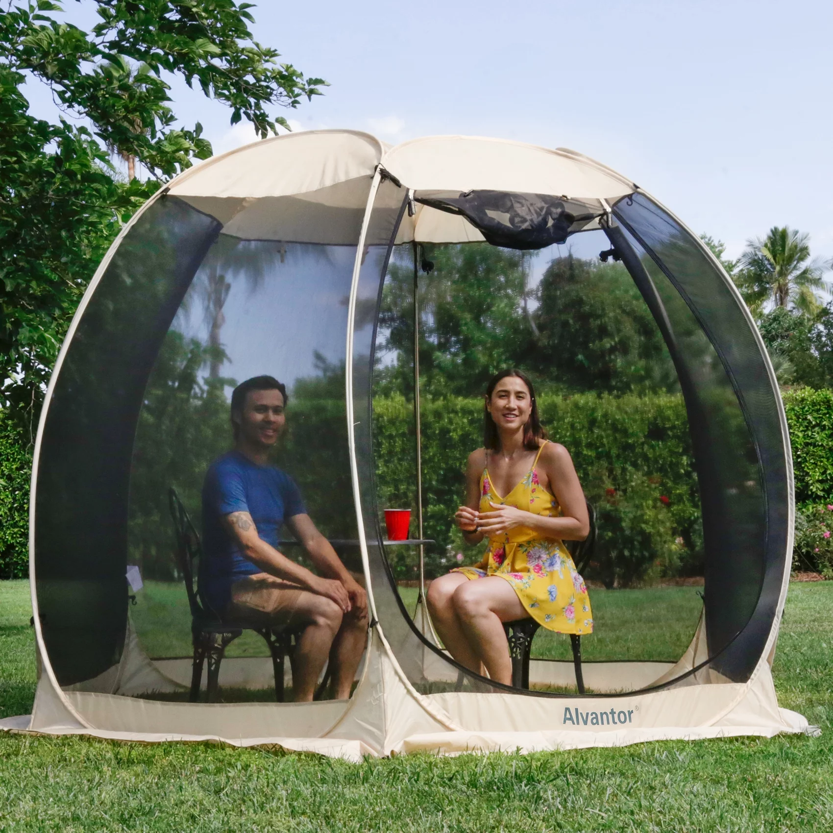 Screen House Camping Room Pop Up Gazebo 10\u0026#039;X10\u0026#039; Instand Canopy - John Pierce Auto Care