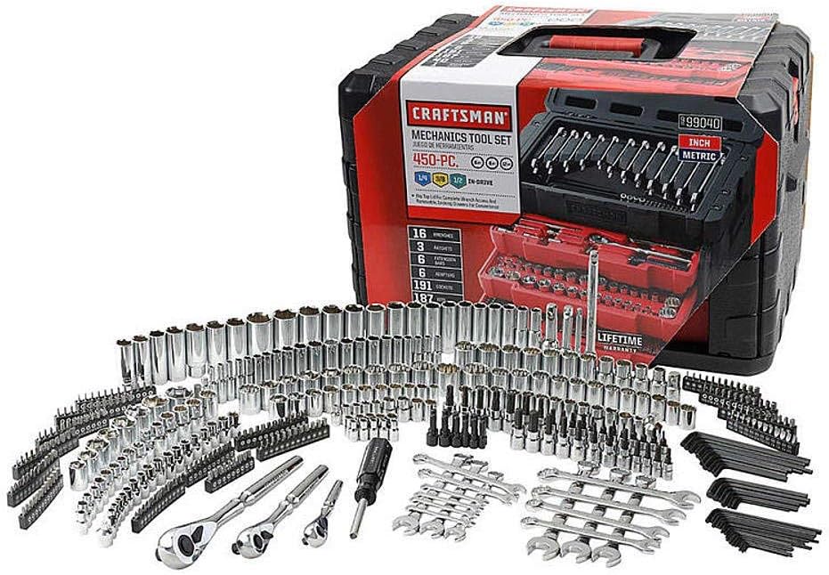 Craftsman 450 Piece Mechanics Tool Set, Ratchet Socket Hand Wrench Toolset - John Pierce Auto Care