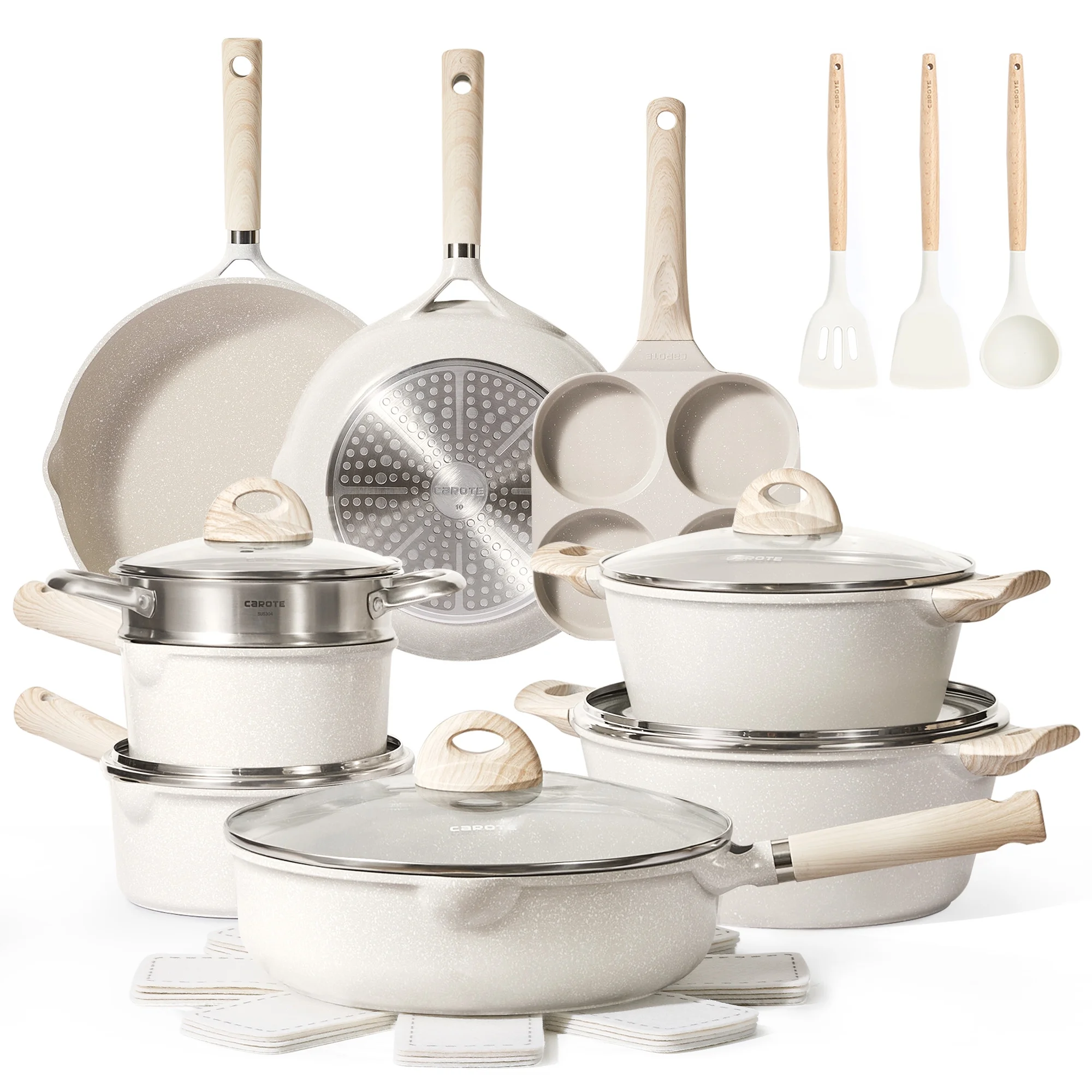 Carote 21-Piece Induction Nonstick Granite Cookware Set - John Pierce Auto Care
