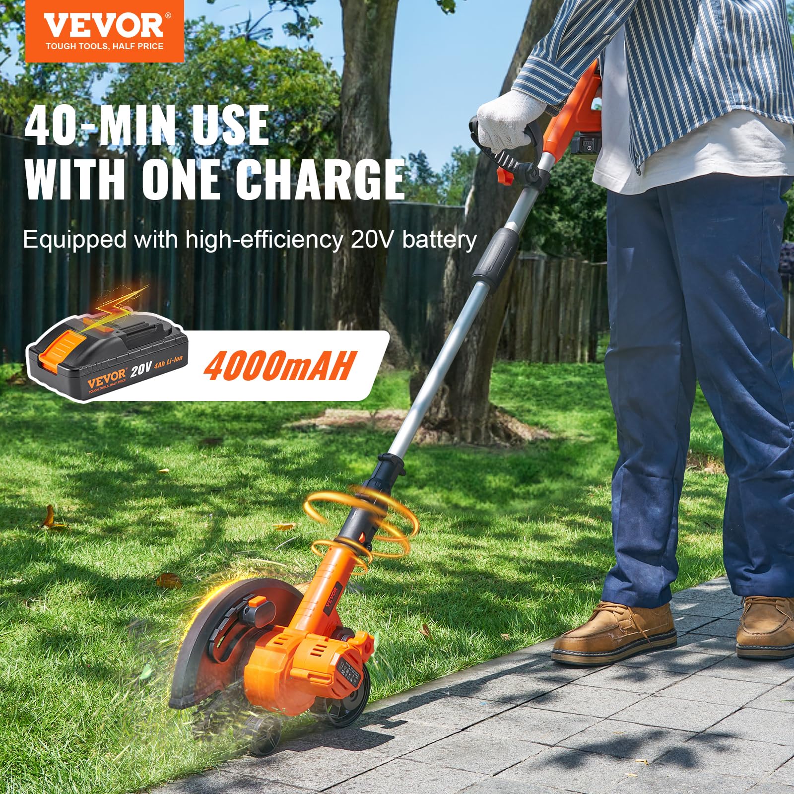 VEVOR 20V Cordless Lawn Edger - John Pierce Auto Care