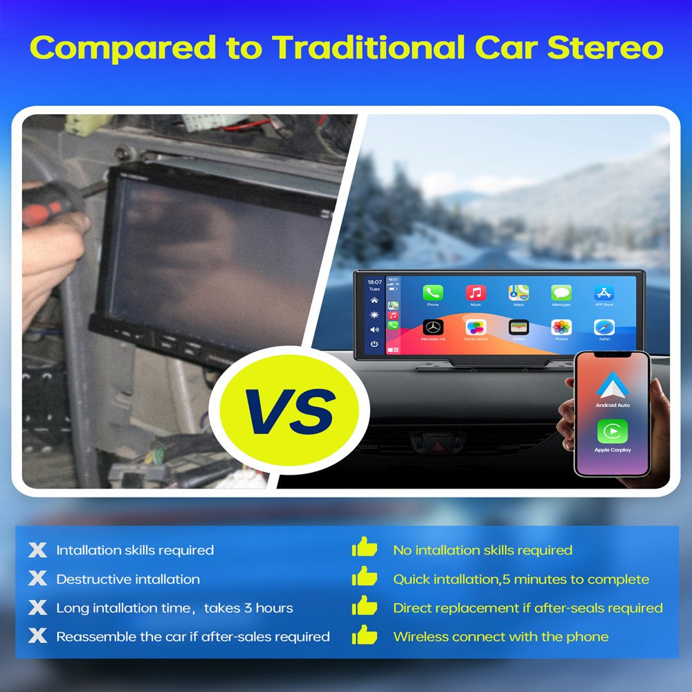 Lamtto 9.26\u0026quot; Touchscreen Wireless Car Stereo with Apple Carplay - John Pierce Auto Care
