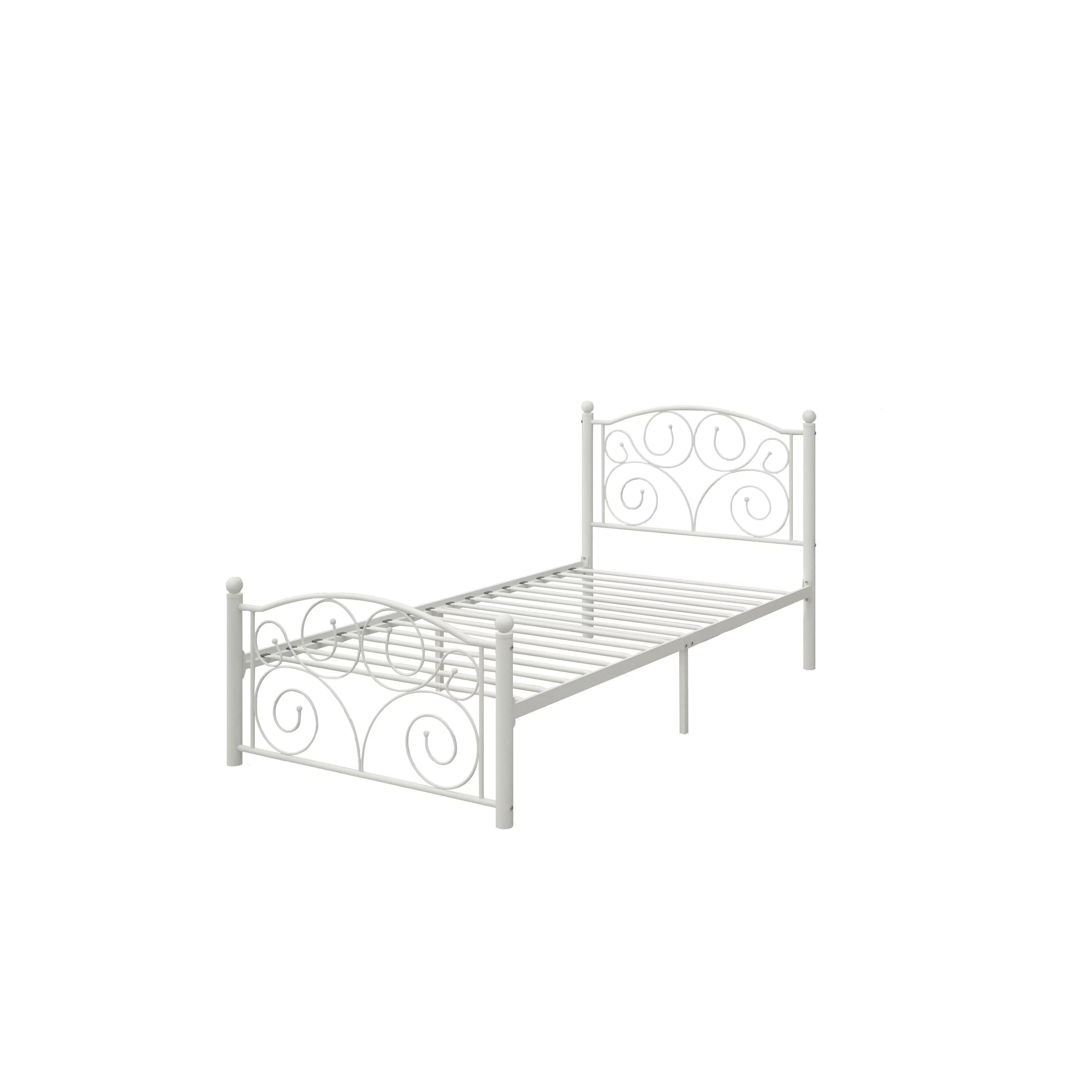 Modern White Twin Size Metal Bed Frame   Upgrade Your Bedroom - John Pierce Auto Care