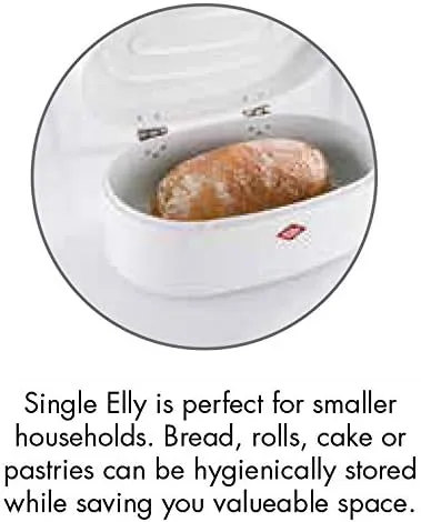 Single Breadbox Elly Steel Bread Box, Red, 32 x 19.4 x 14 cm - John Pierce Auto Care