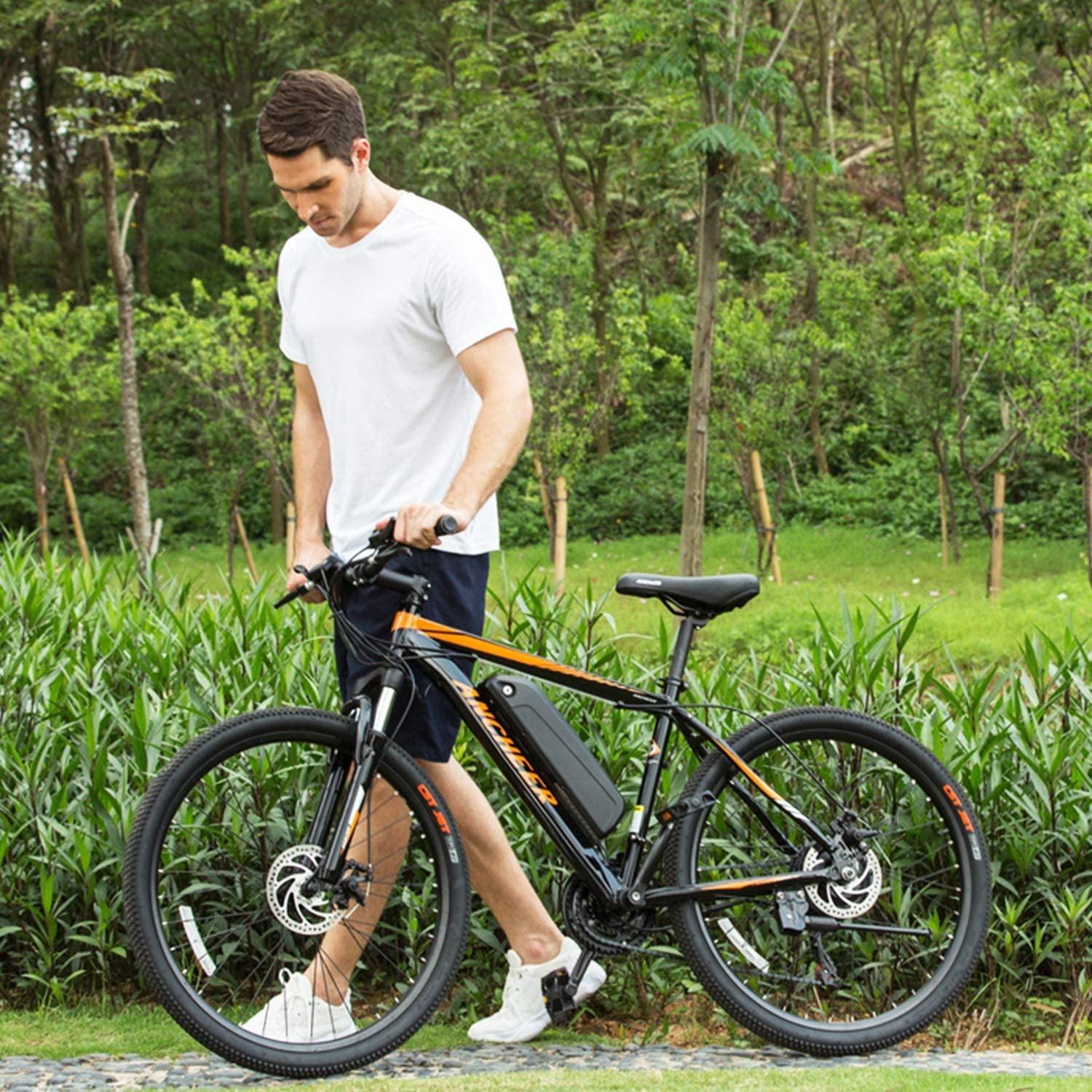 ANCHEER Electric Bike Electric Mountain Bike 350W Ebike 26�� Electric Bicycle, 20MPH Adults Ebike with Removable 7.8\/10.4Ah Battery, Professional 21 Speed Gears - John Pierce Auto Care