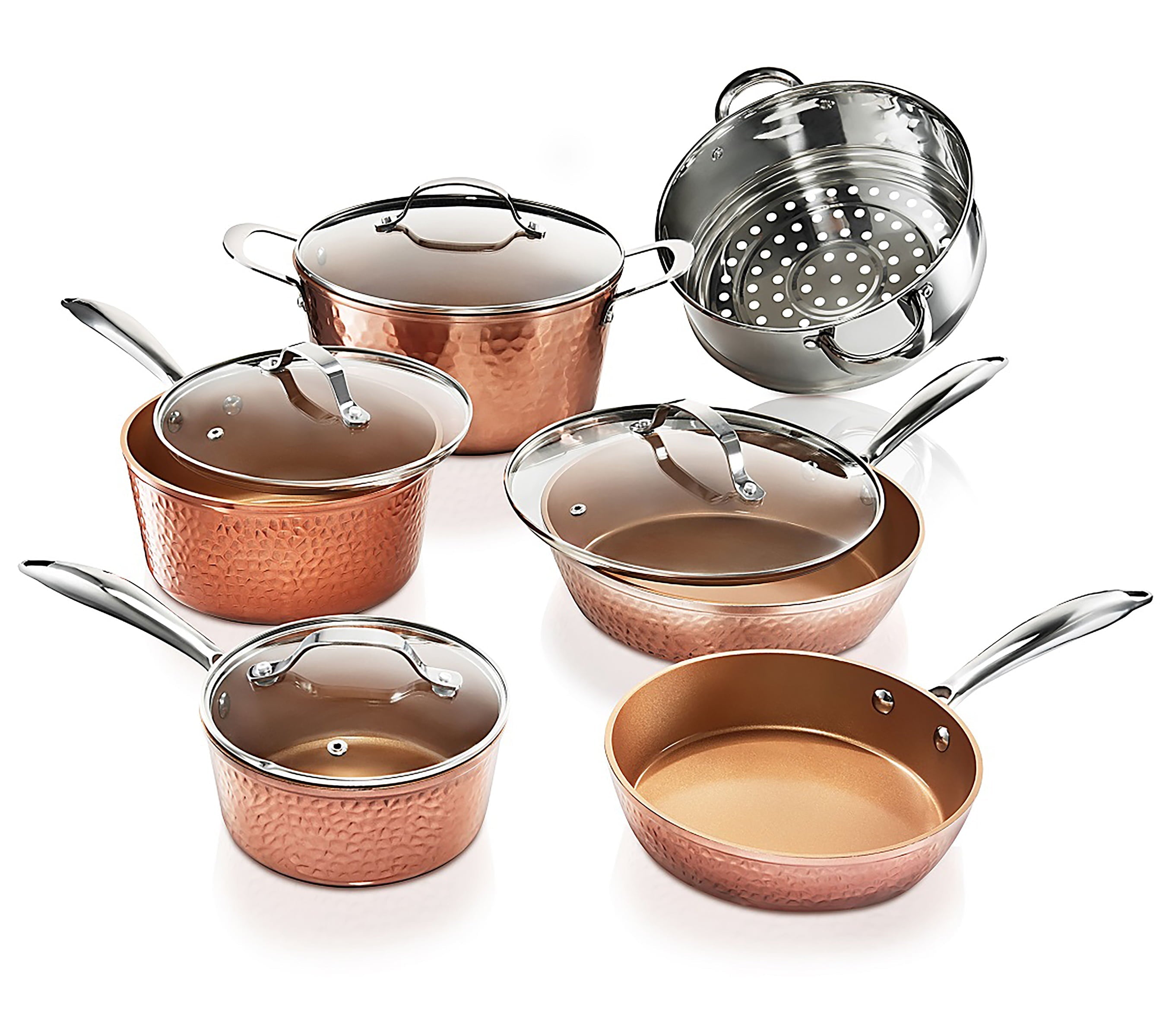 Gotham Steel Hammered 10-Piece Cookware Set - John Pierce Auto Care