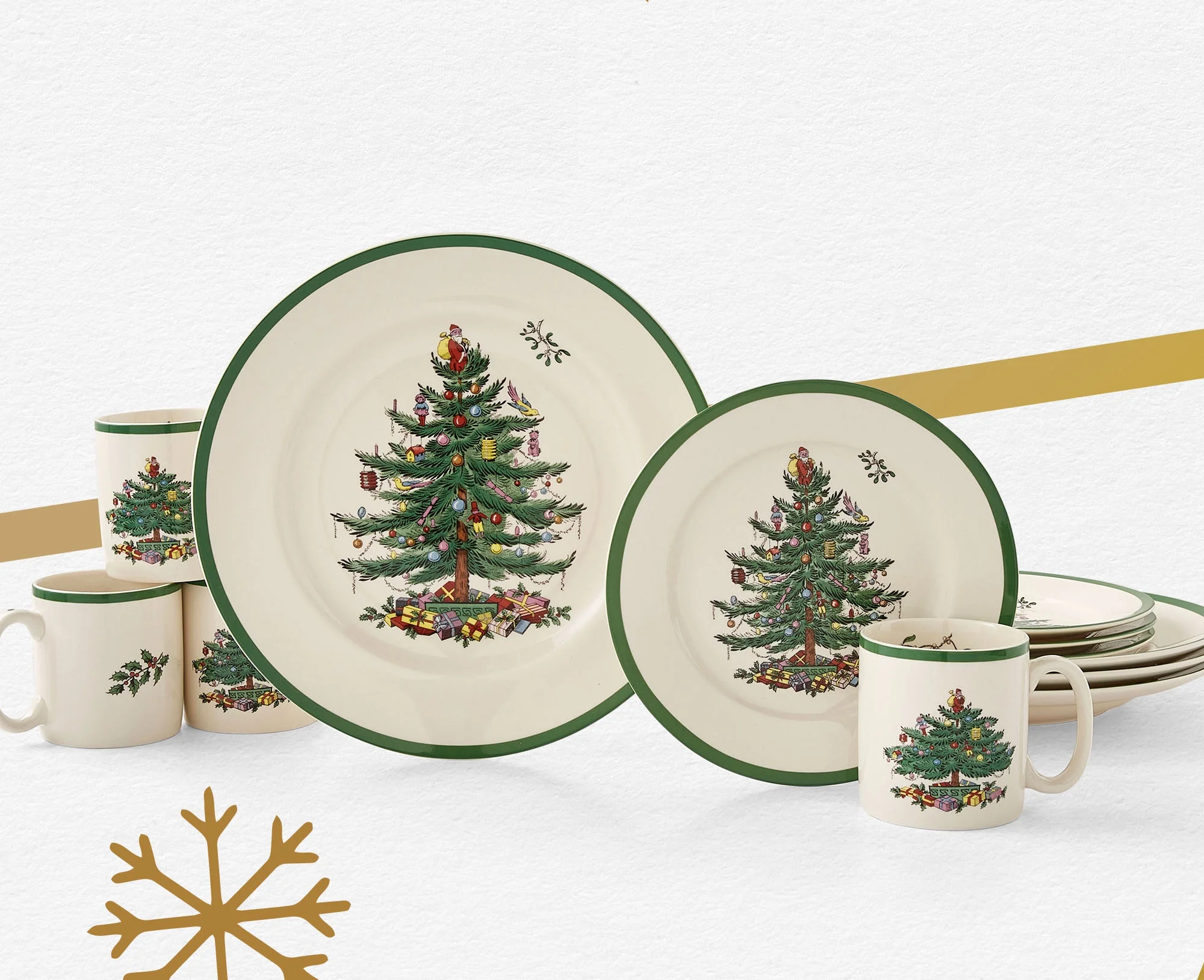 Spode Christmas Tree 16-Piece Dinnerware Set - John Pierce Auto Care