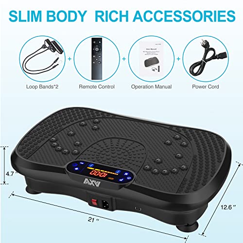 AXV Vibration Plate Exercise Machine Whole Body Workout Vibrate Fitness Platform Machine - John Pierce Auto Care