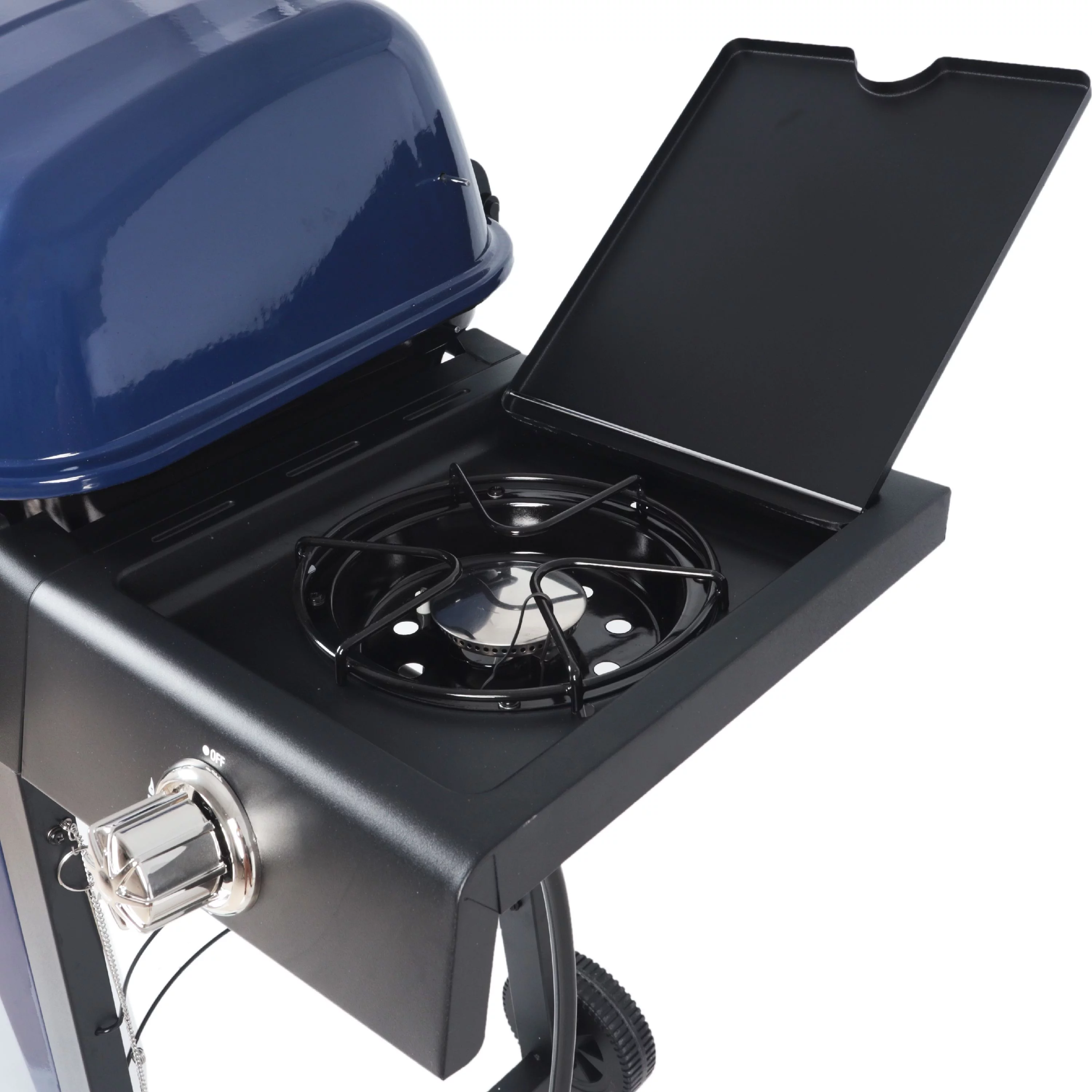 RevoAce 3 Burner Propane Gas Grill Including a Side Burner, Blue Sapphire, GBC1729WBS, New - John Pierce Auto Care