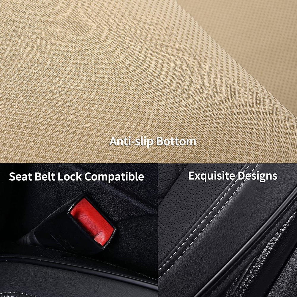 Coverado Front Seat Covers, Waterproof Leatheratte Car Seat Protector 2 Pieces - John Pierce Auto Care
