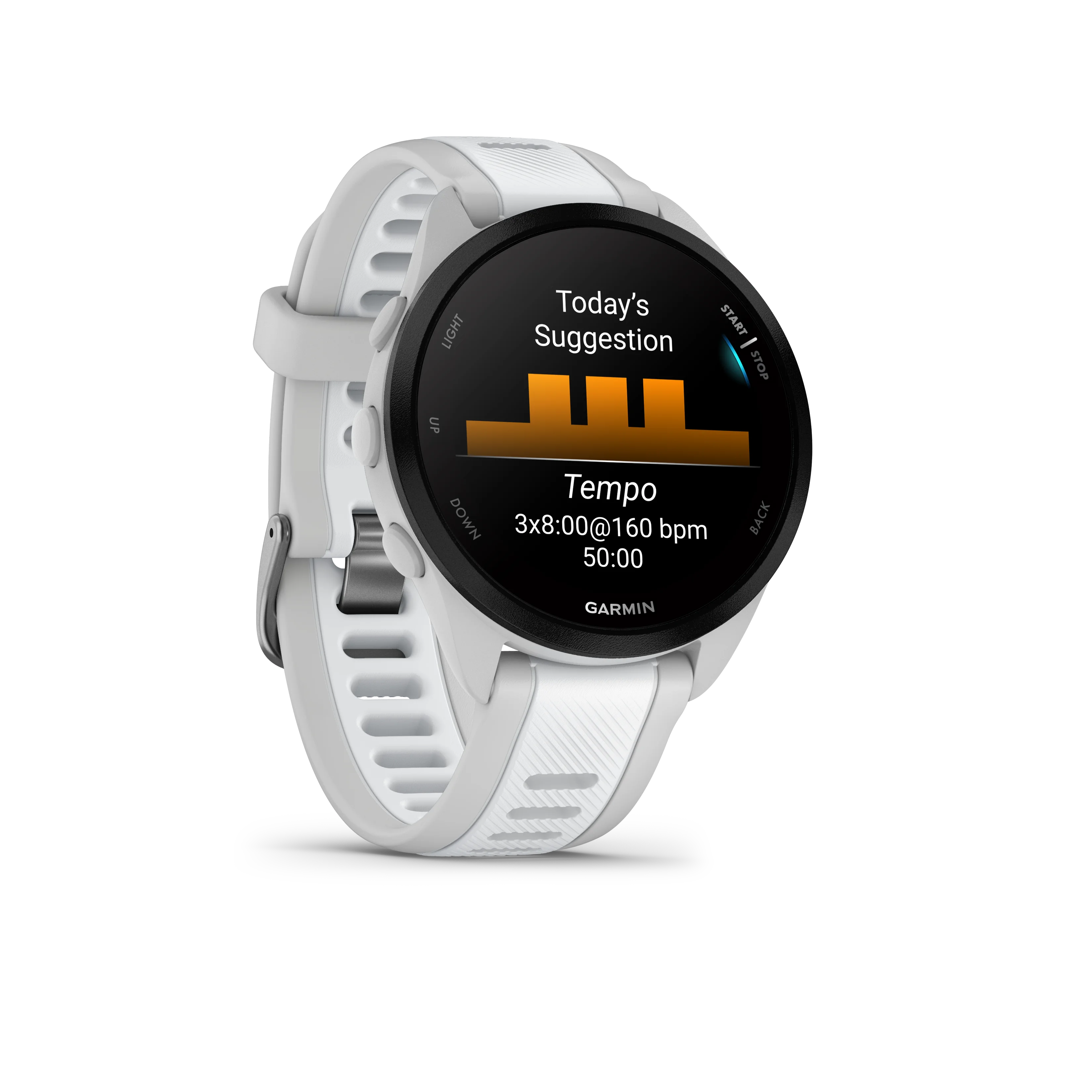 Garmin Forerunner 165 GPS Running Watch, Mist Gray/Whitestone - John Pierce Auto Care