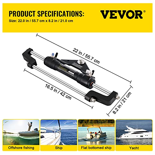 VEVOR Hydraulic Steering for Boats 300HP, Outboard Hydraulic Steering Cylinder - John Pierce Auto Care