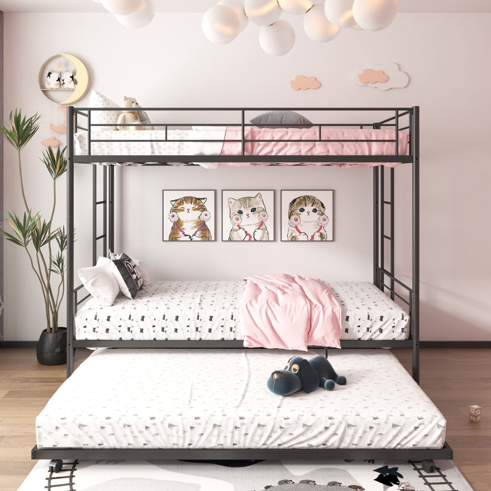 Segmart Metal Twin Bunk Beds with Trundle Bed for Kids Adults Teens - John Pierce Auto Care