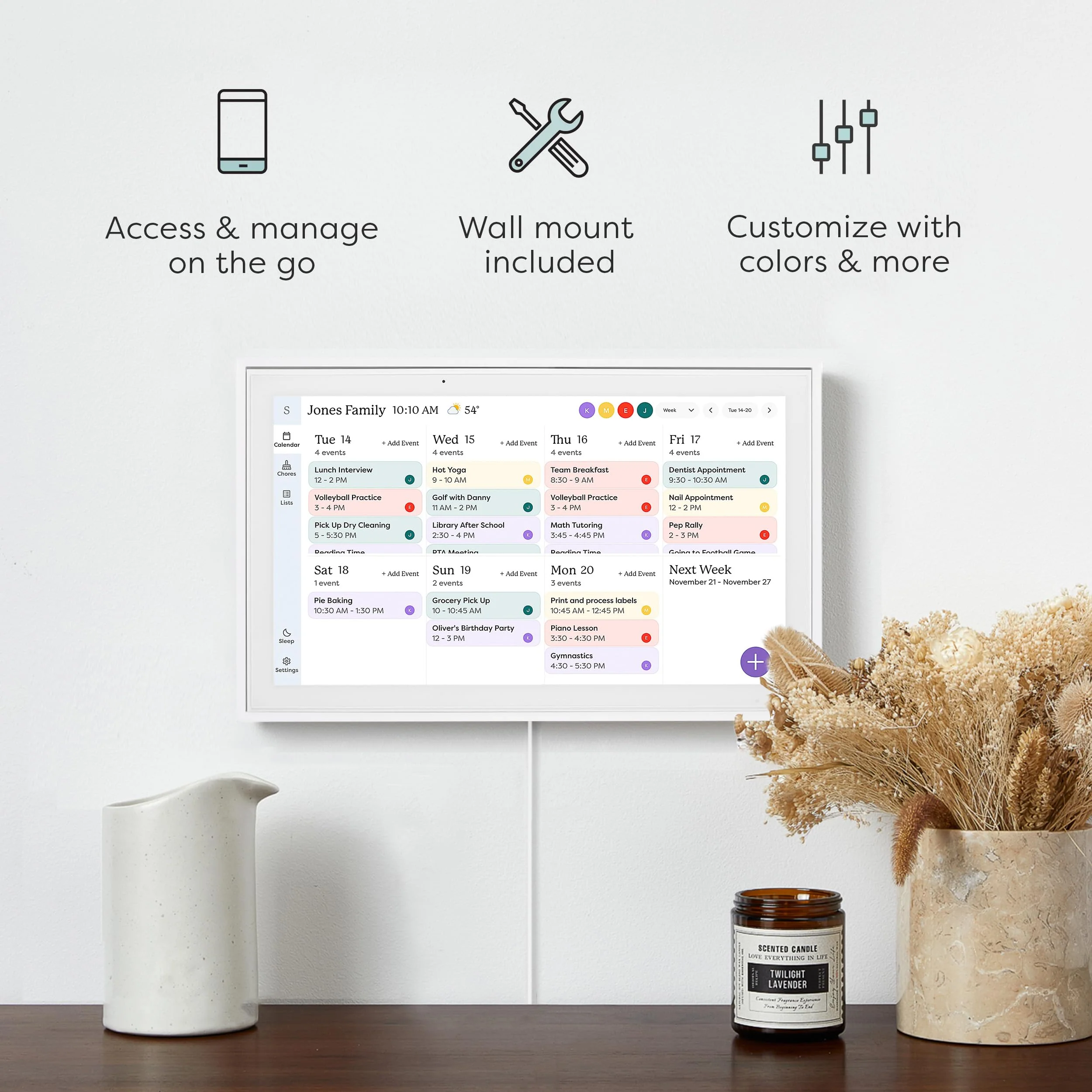 Skylight 15-inch Digital Calendar & Chore Chart - John Pierce Auto Care