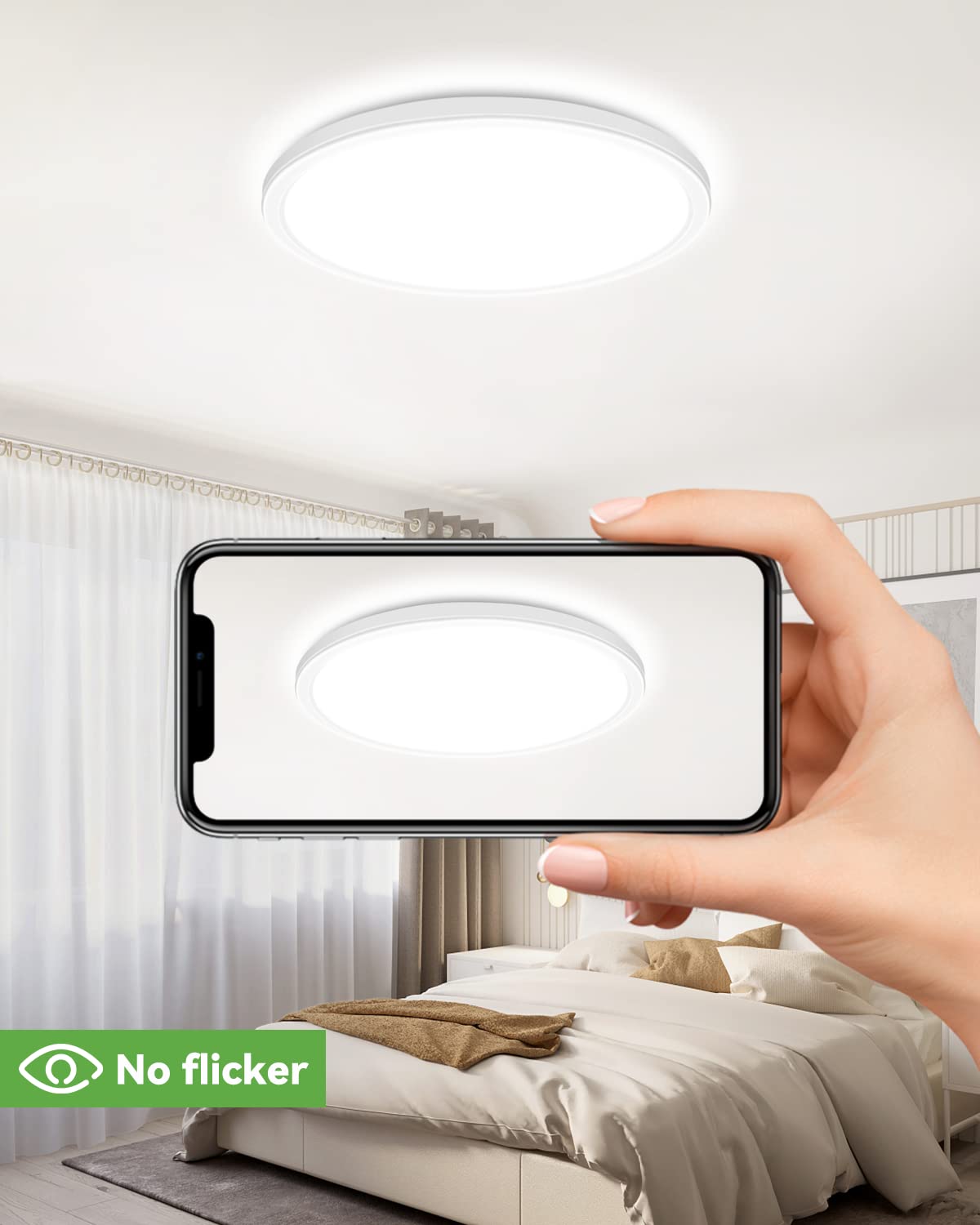 zemty 6Pack 12 Inch LED Flush Mount Ceiling Light, Super Slim 28W 3200lm - John Pierce Auto Care