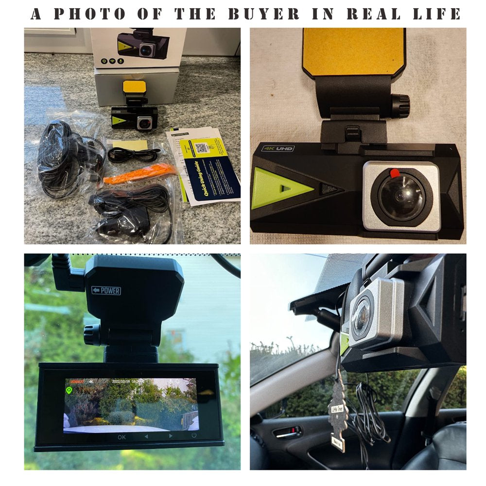 TOGUARD Dash Cam 4K with 5Ghz Wifi GPS, 4K 2K Dash Cam Front and Rear 3.16\u0026quot; Touch Screen with 64GB Memory Card - John Pierce Auto Care