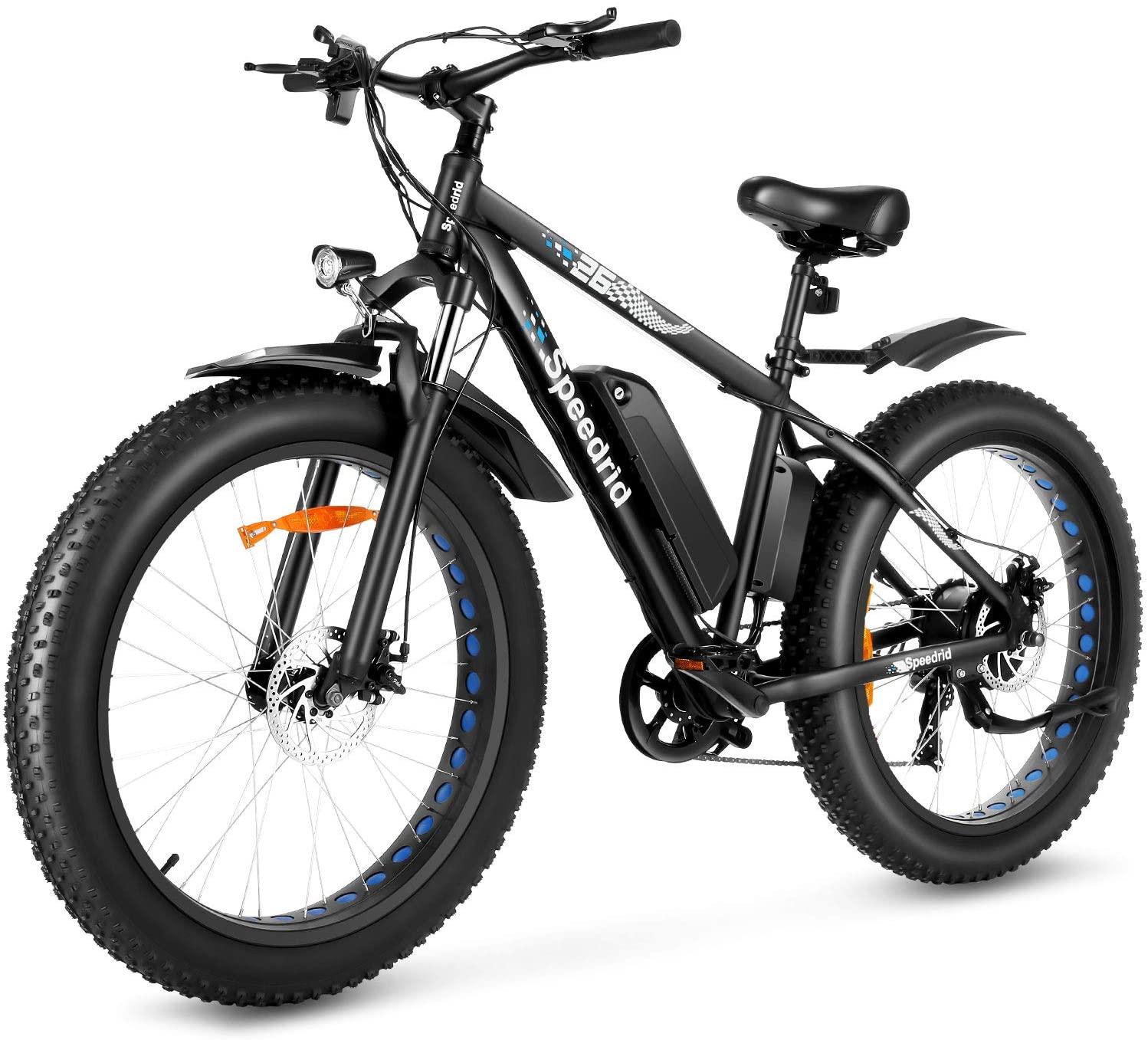 Speedrid Electric Bike 48V 500W Fat Tire Electric Bike Snow Bike 26" × 4.0, 48V 10Ah Removable Battery and Professional 7 Speed - John Pierce Auto Care