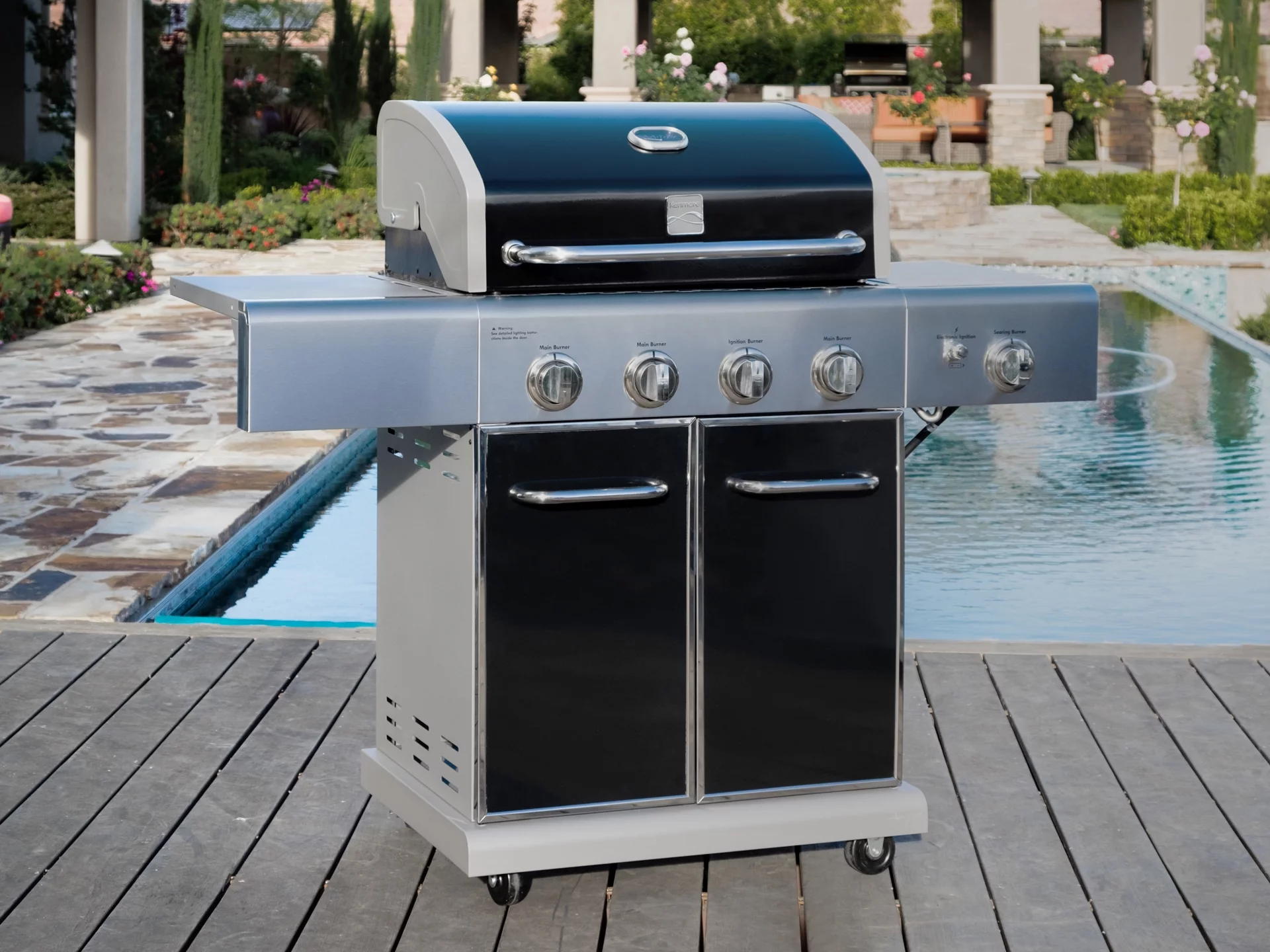 Kenmore 4-Burner Outdoor Propane Gas Grill with Searing Burner - John Pierce Auto Care