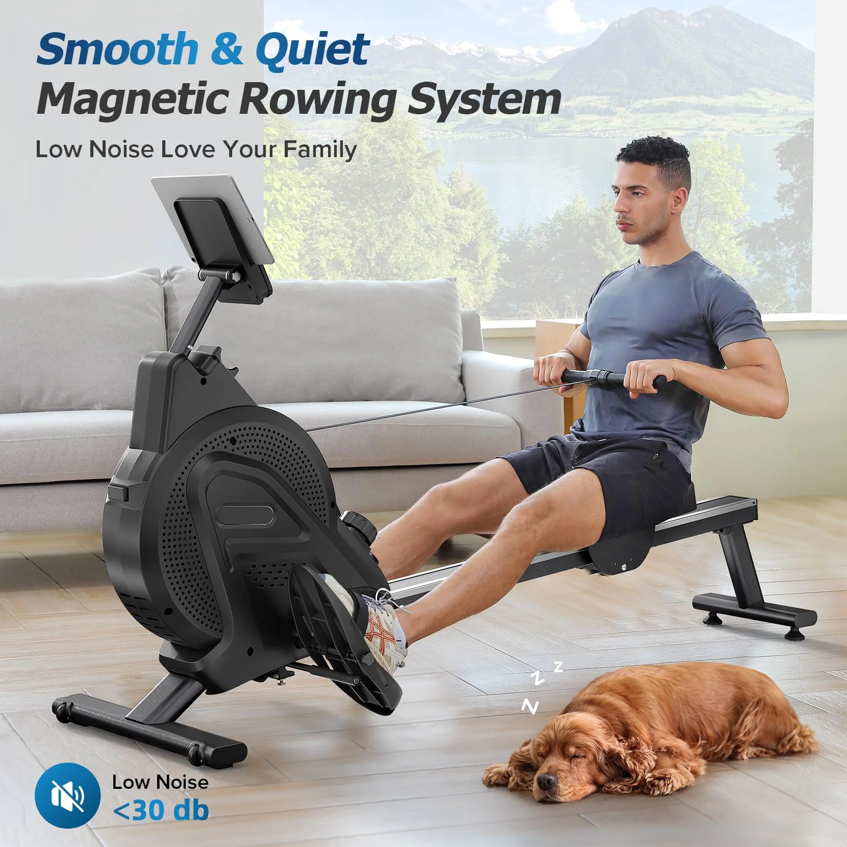 Rowing Machine, Magnetic Rowing Machine 16 Resistance Levels Quiet Machine Max 350lb Weight Capacity with, Neche Folding Magnetic Rowing, for Home Workout Black - John Pierce Auto Care