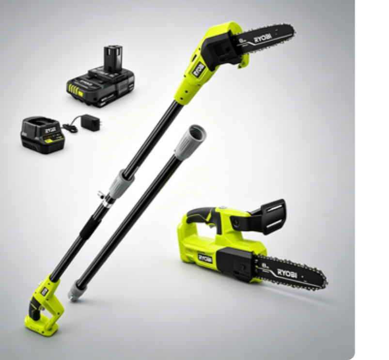 Ryobi 18V 8-inch Cordless Pole Saw & Pruning Saw - John Pierce Auto Care