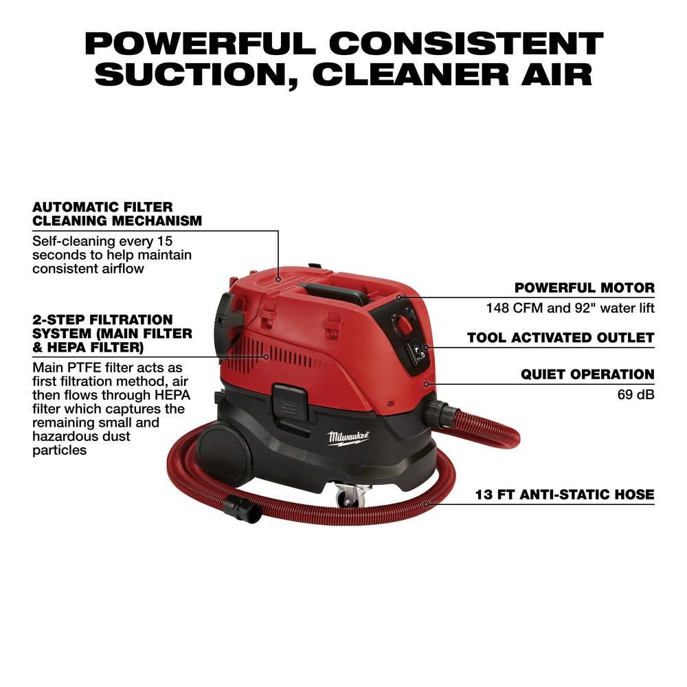 8-Gallon Dust Extractor Vacuum - John Pierce Auto Care