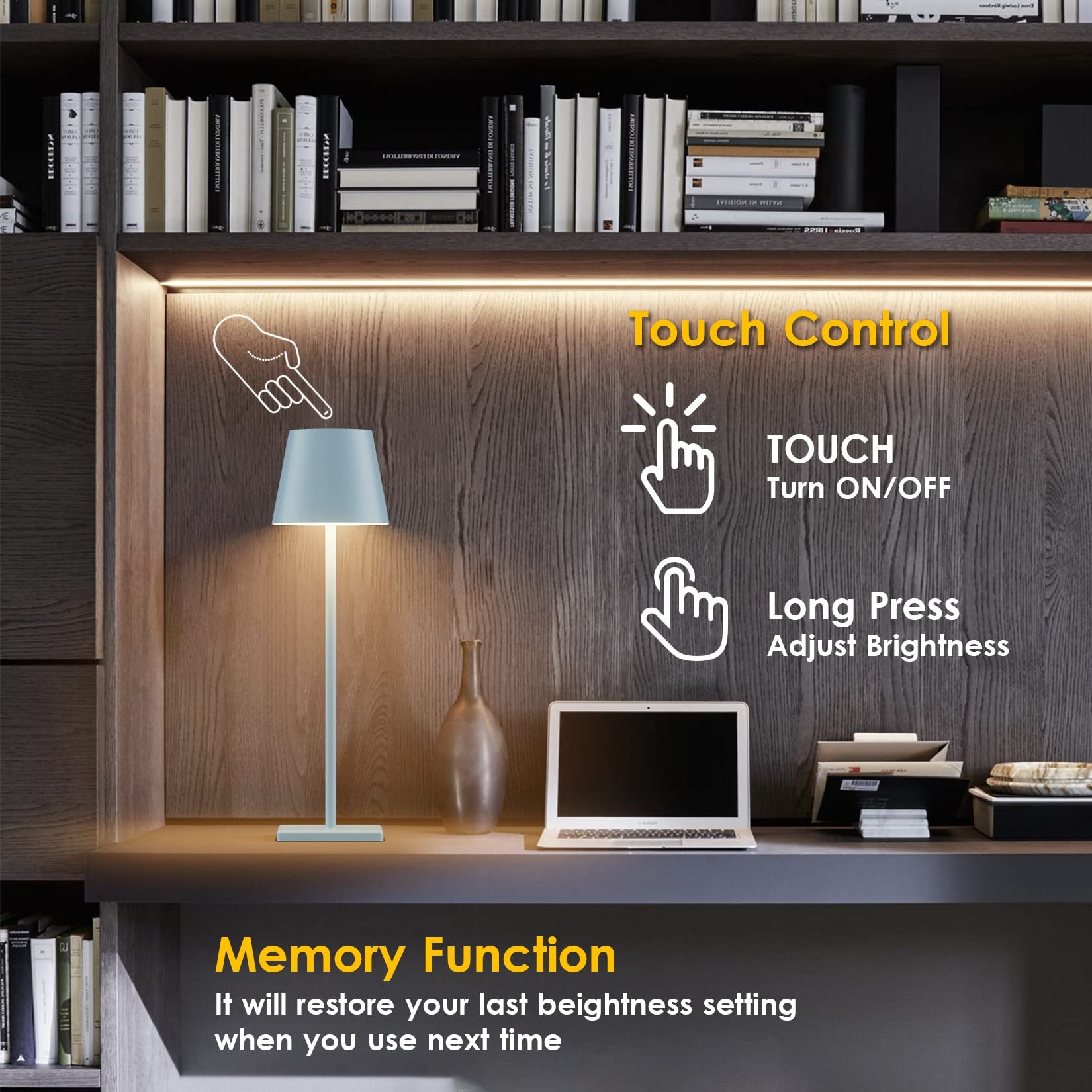 Aoceley 2 Packs Rechargeable LED Table Lamp,Outdoor Cordless Table Lamp Waterproof - John Pierce Auto Care
