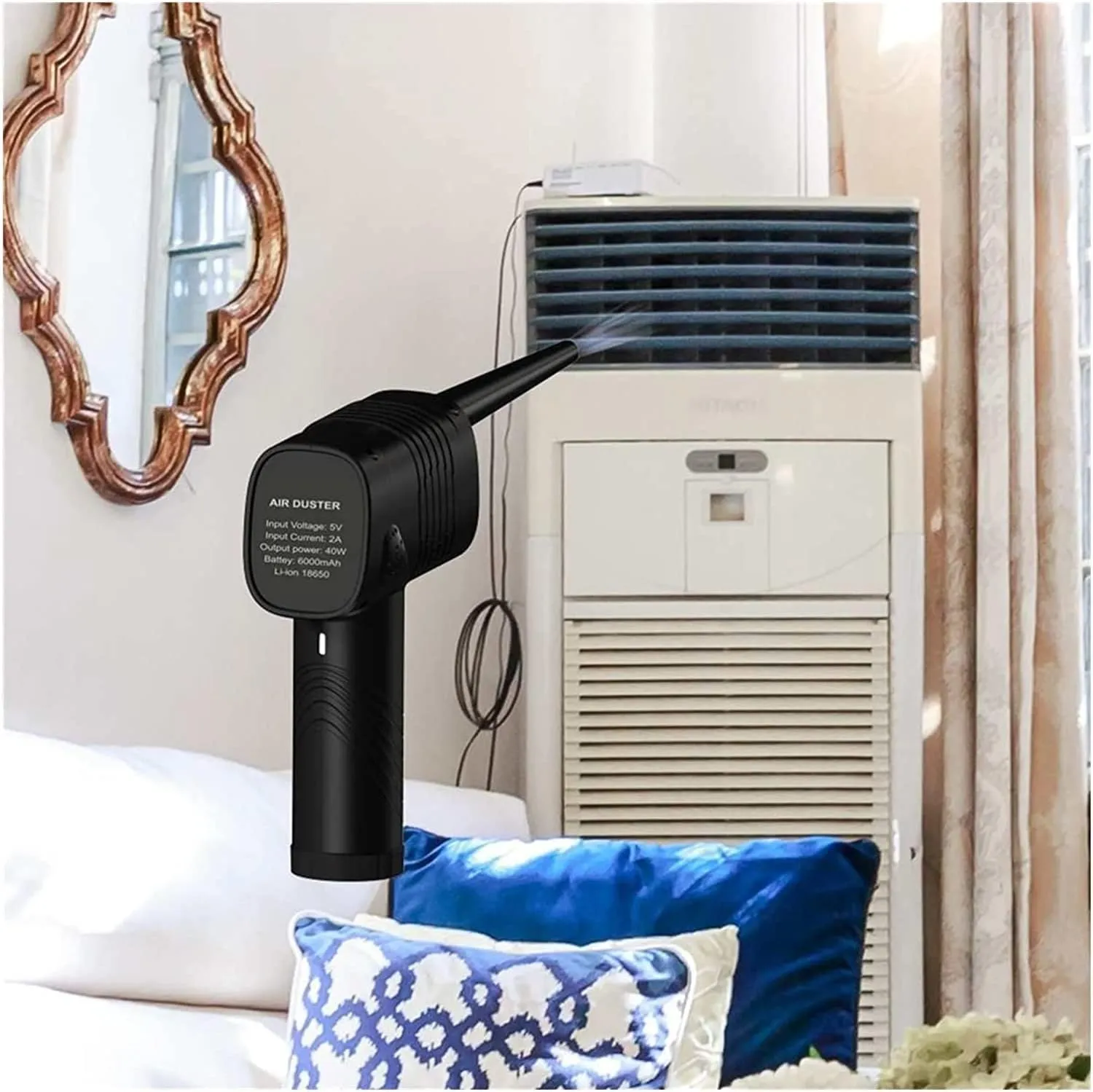 Cordless air dust collector, computer cleaning dust collector, portable electric compressed air blower - John Pierce Auto Care