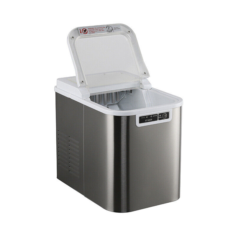 CJC Countertop Ice Maker Portable Ice Machine with Carry Handle Basket and Scoop for Home Kitchen Party 110V - John Pierce Auto Care