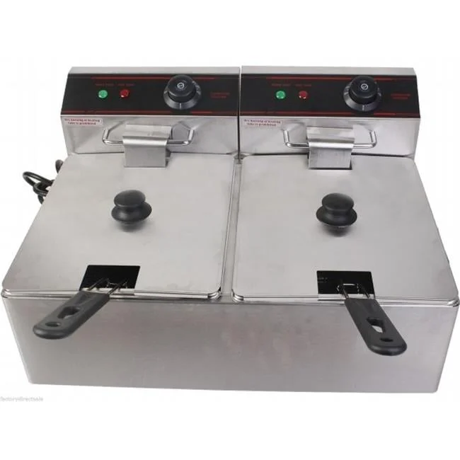 Deep Fryer 5000 watt Electric Countertop Dual Tank Stainless Commercial Restaurant - John Pierce Auto Care