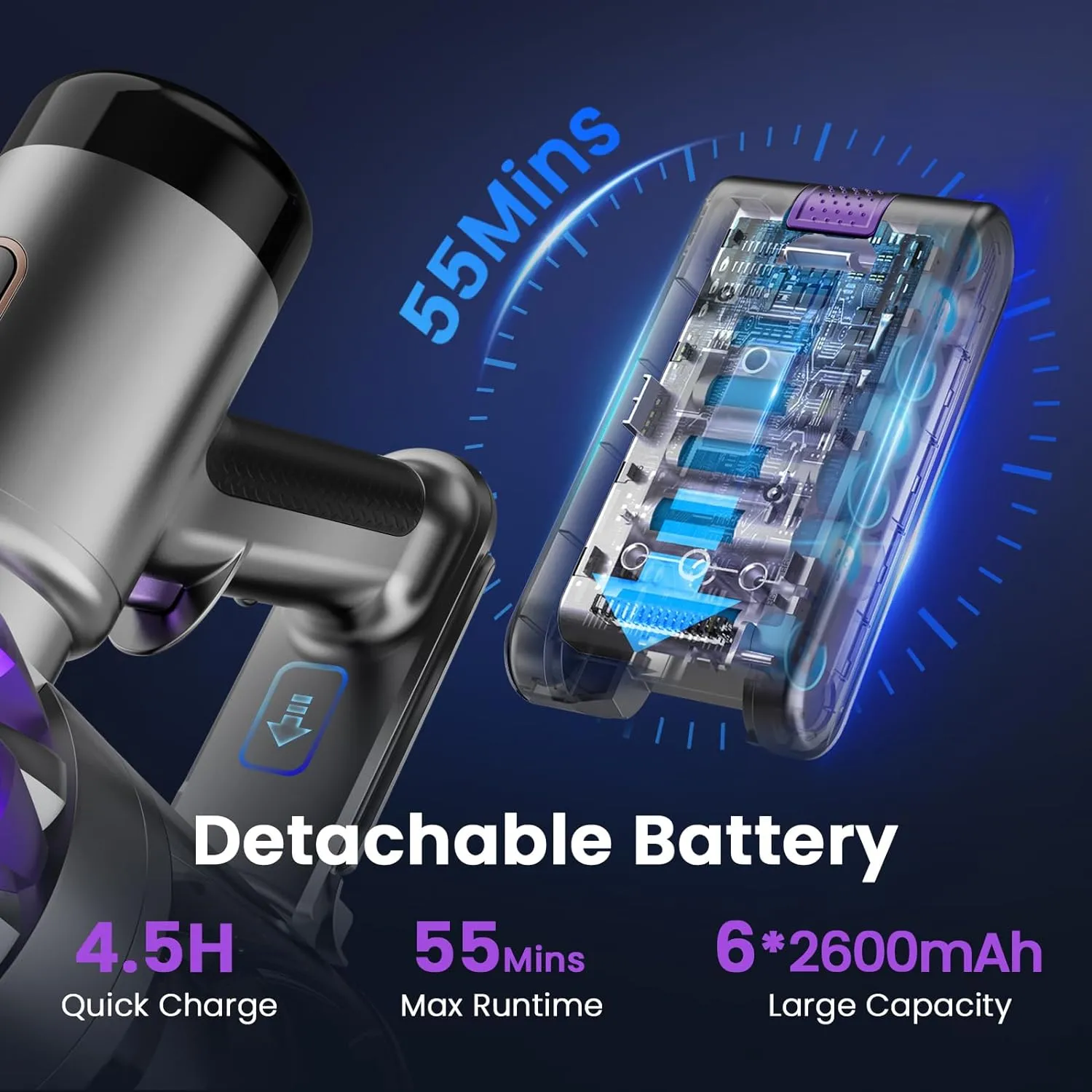 Cordless Vacuum Cleaner, 300W 30Kpa Powerful Stick Vacuum with LED Display, Rechargeable Cordless Vacuum Max 55Min Runtime, Free Standing - John Pierce Auto Care