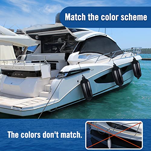 Affordura Boat Fender 4 Pack Boat Bumpers Fenders with 4 Ropes, Boat Bumpers for Pontoon - John Pierce Auto Care