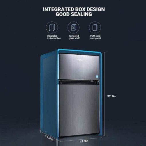Mini Fridge with Freezer, 3.1 Cu.Ft Small Refrigerator, Compact Refrigerator with LED Light - John Pierce Auto Care