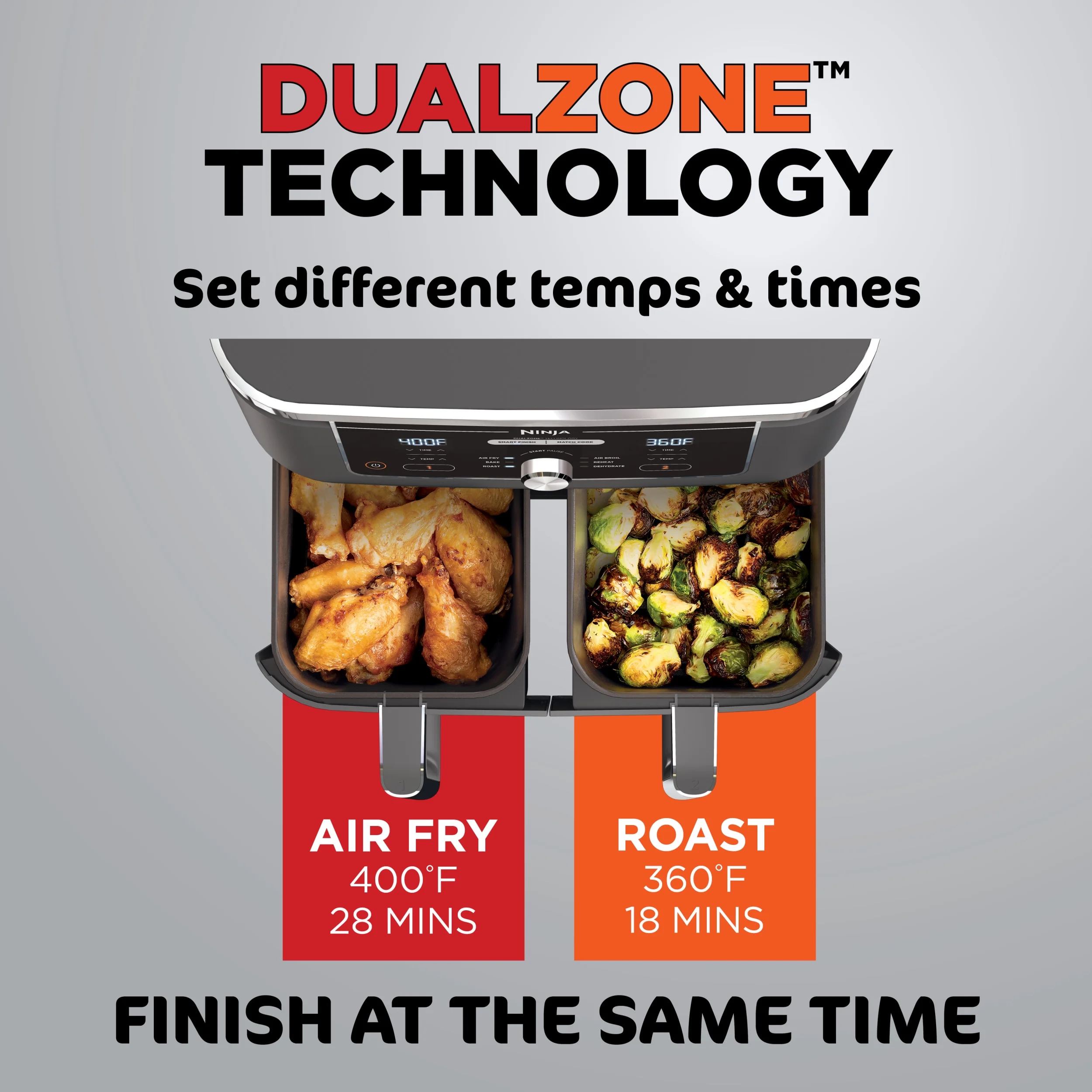 Ninja Foodi DZ401 10-Quart XL 2-Basket Air Fryer - John Pierce Auto Care