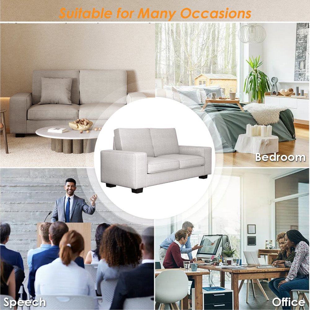 INGALIK 88.58\u0026quot; Modern Loveseat Sofa for Living Room, 3 Seater, Beige - John Pierce Auto Care