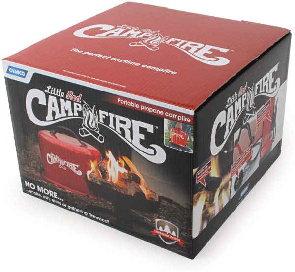 Camco 58031 Little Red Campfire Compact Outdoor Portable Tabletop Propane Heater Fire Pit Bowl for Camping, Tailgating, and Patios, 11.25 Inch - John Pierce Auto Care
