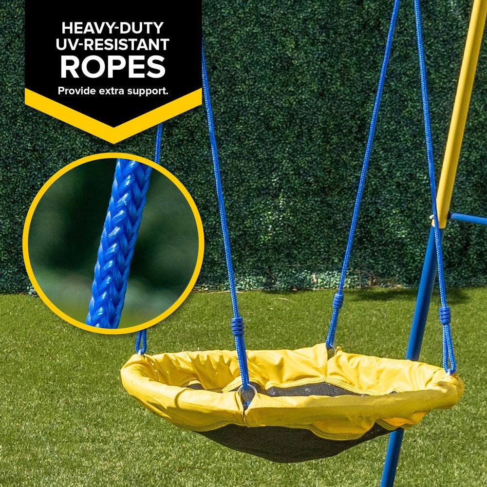Sportspower Swing and Saucer Swing Metal Set with Heavy Duty A Frame, Holds up to 300 Lb. - John Pierce Auto Care