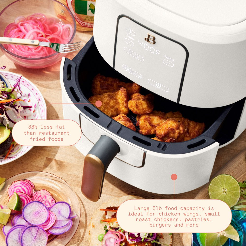 Beautiful 6 Quart Air Fryer with Turbocrisp Technology and Touch Activated Display, White Icing by Drew Barrymore - John Pierce Auto Care