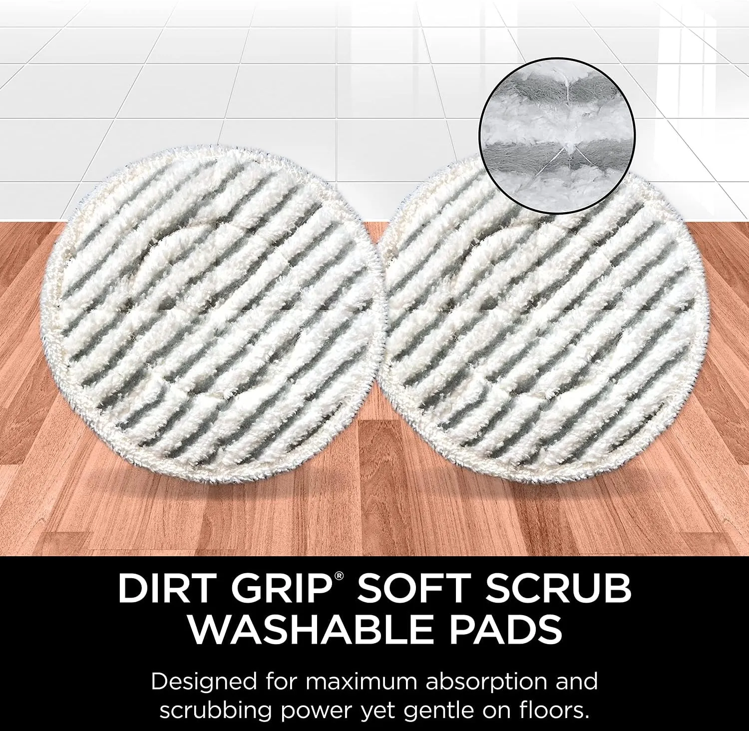 Mop, Scrub \u0026amp; Sanitize at The Same Time, Designed for Hard Floors, with 4 Dirt Grip Soft Scrub Washable Pads, 3 Steam Modes \u0026amp; LED Headlights, Gold - John Pierce Auto Care