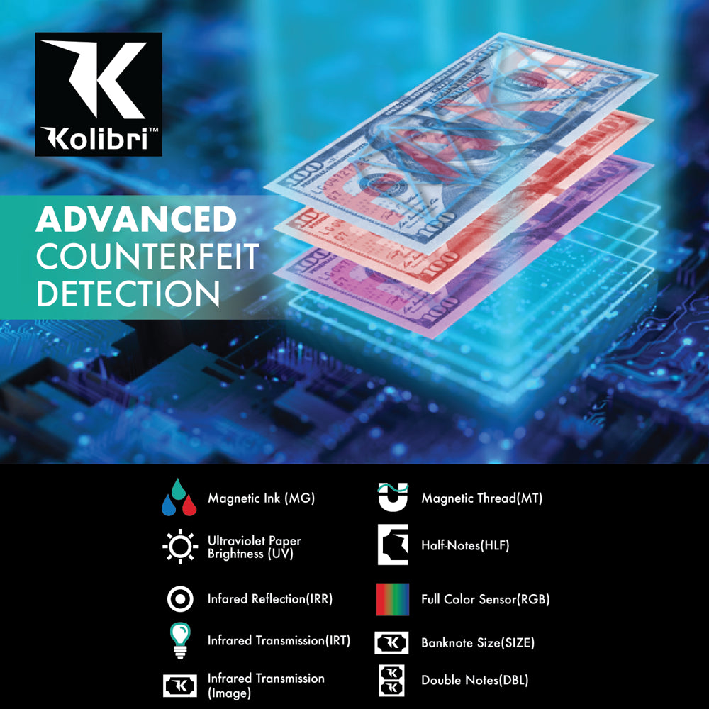 Kolibri Bill Counter\u0026#58; 1,500 bills per min, advanced counterfeit detection, set up in minutes - John Pierce Auto Care