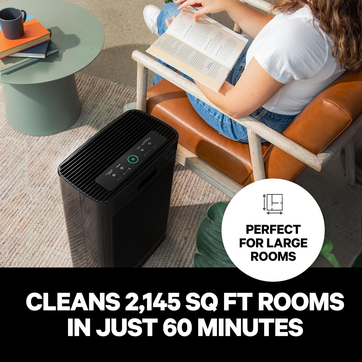 Home Air Purifier   covers 1,115 square feet   Allergy Air Purifier   suitable for large rooms   filters up to 99.99% - John Pierce Auto Care