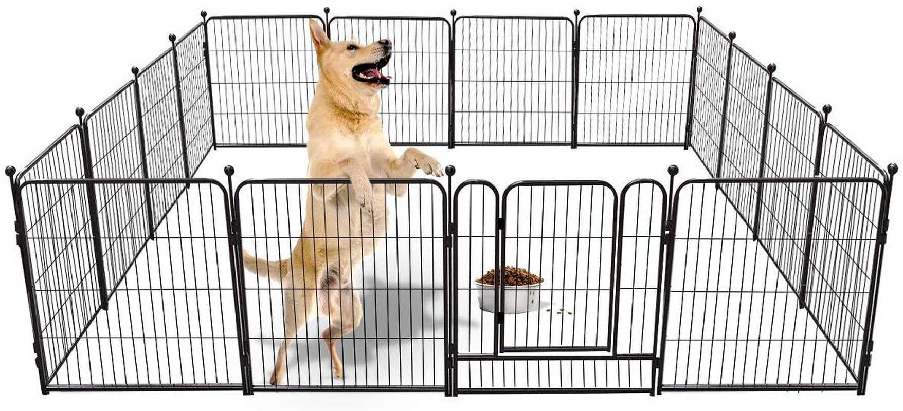 PawGiant Metal Dog Exercise Playpen Fence for Indoor \u0026amp; Outdoor, 16 Panels \u0026amp; 32\u0026#039;\u0026#039; Height - John Pierce Auto Care