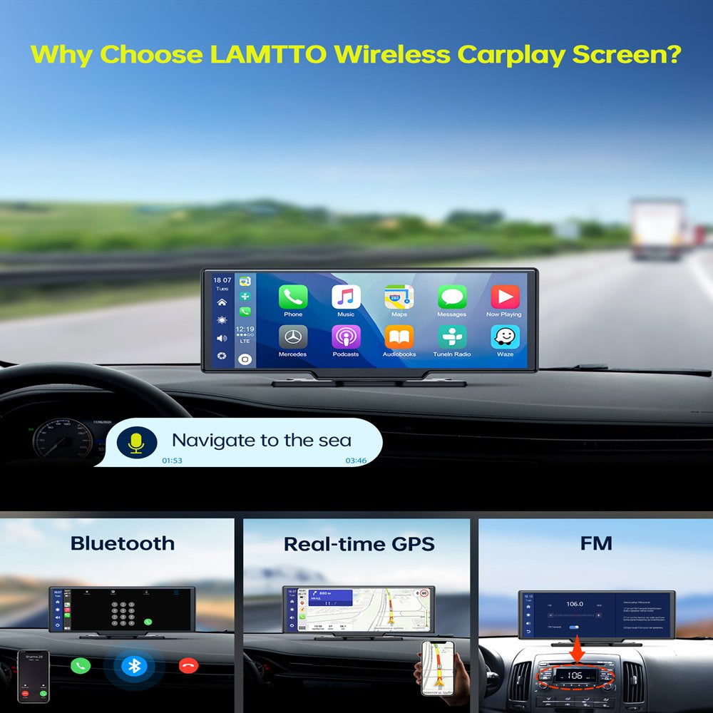 Lamtto 9.26\u0026quot; Touchscreen Wireless Car Stereo with Apple Carplay - John Pierce Auto Care