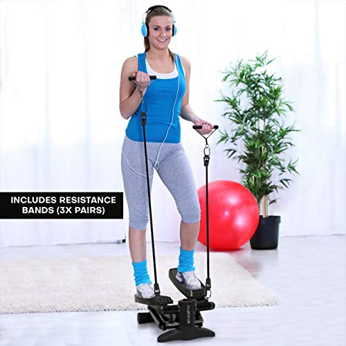 Mini Stepper \u0026amp; Stair Climber Machine   W\/Resistance Bands Set   Portable Step Exercise - John Pierce Auto Care