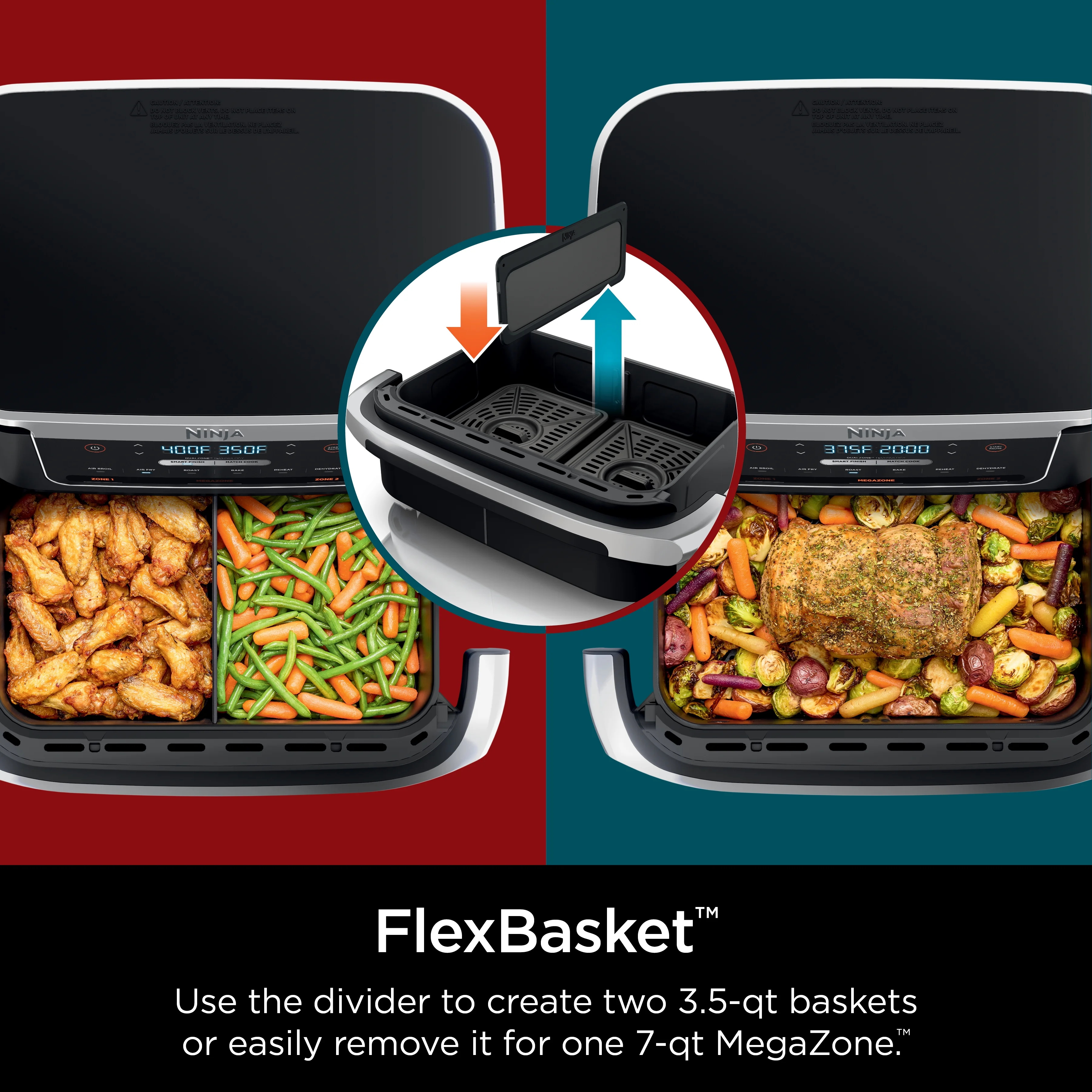 Ninja Foodi 7-Quart FlexBasket Air Fryer with MegaZone - John Pierce Auto Care