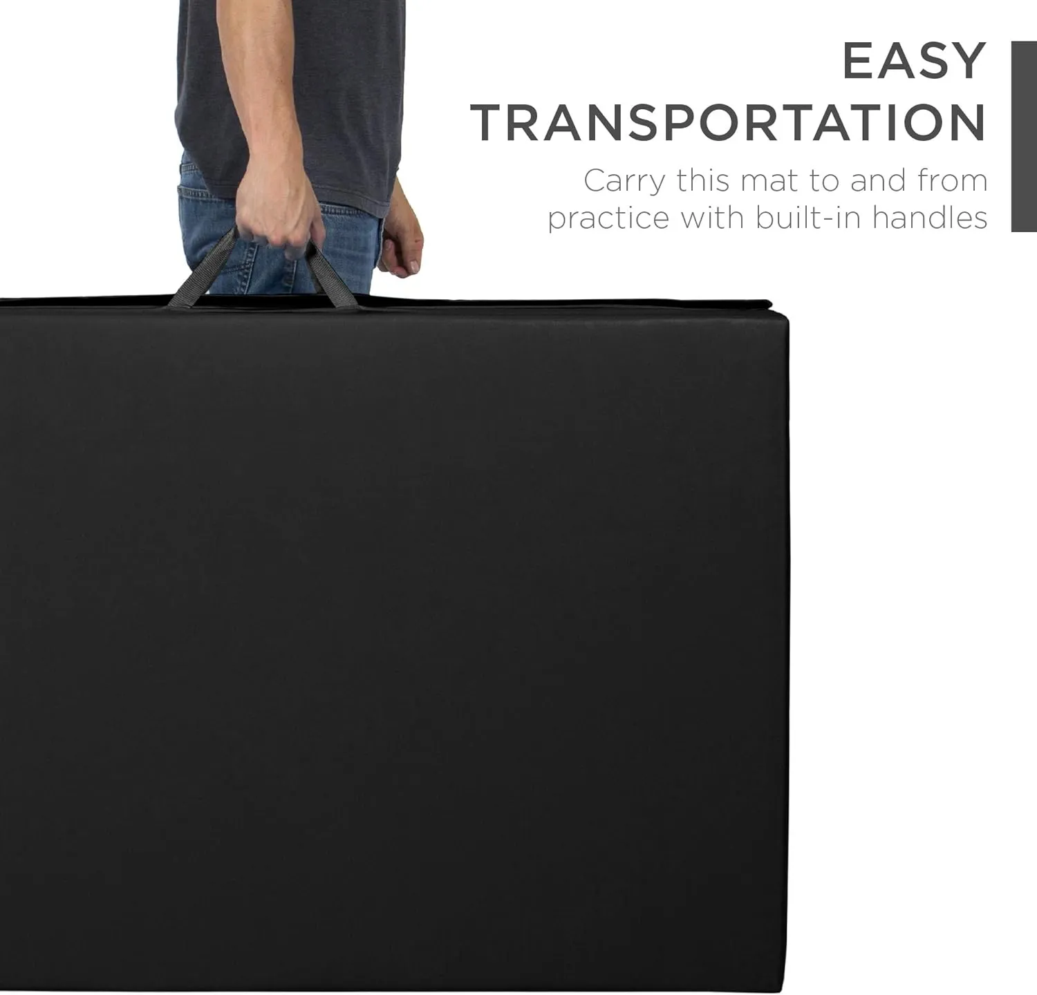 10ftx4ftx2in Folding Gym Mat 4 Panel Exercise Gymnastics Aerobics Workout Fitness Floor Mats w\/Carrying Handles - John Pierce Auto Care