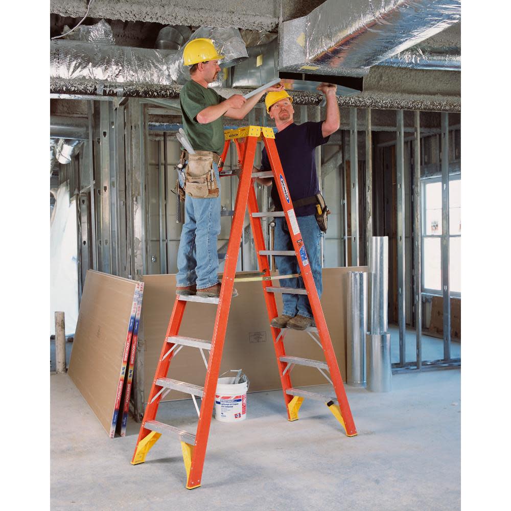 8-foot Type IA Fiberglass Twin Ladder - John Pierce Auto Care